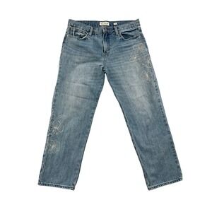 Lucky Brand Sienna Slim Boyfriend Jeans Embroidered‎ Floral Women's Size 10